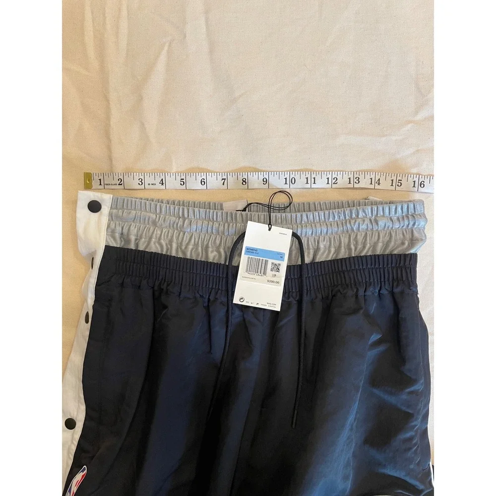 Nike x‎ AMBUSH DB8589-010 Nets NBA Tearaway Pants Black/White Womens Size M